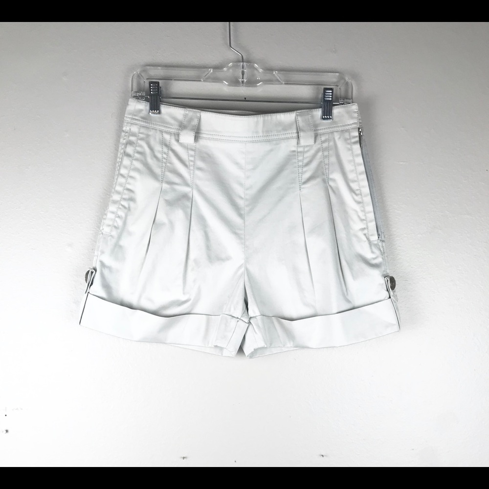 Zac Posen Polished Cotton High Waist Shorts Sz 2